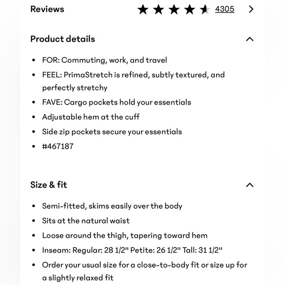 Athleta Endless Cargo Pants - Picture 4 of 5